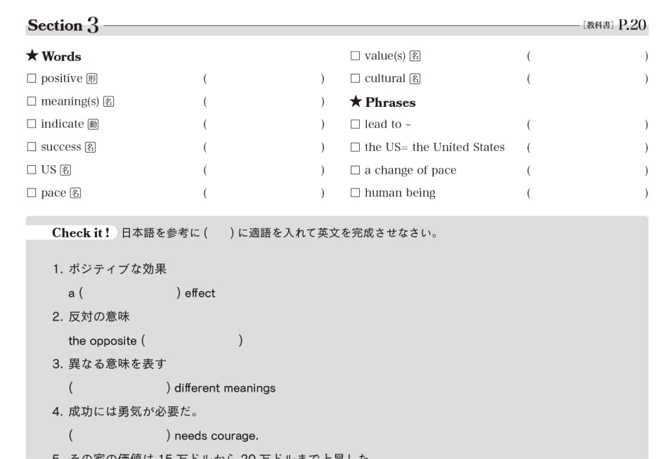 新出単語と語句のまとめと確認問題