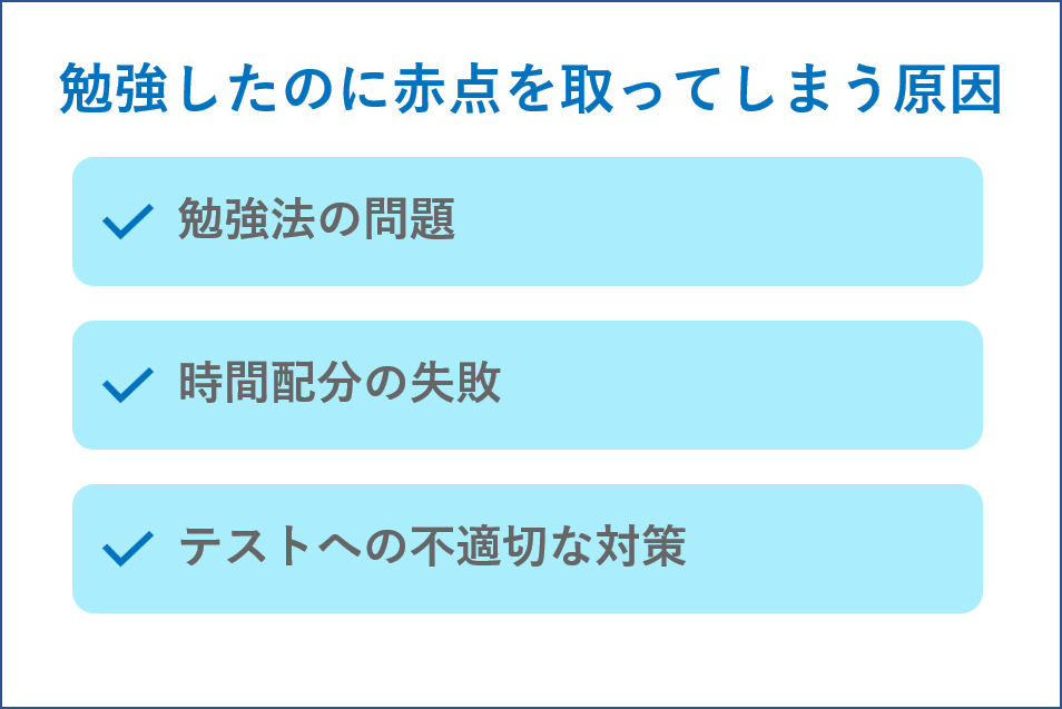 勉強したのに赤点を取ってしまう原因と解決策